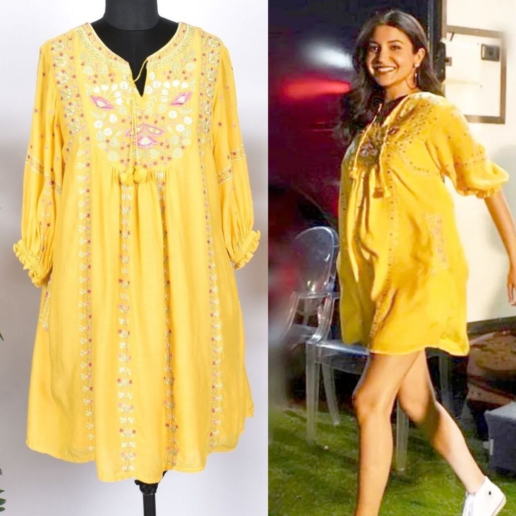 Buy NUSH by Anushka Sharma Women's Checkered Loose fit Shirt  (NSH119EAHTOP007_Yellow_Medium M) at Amazon.in