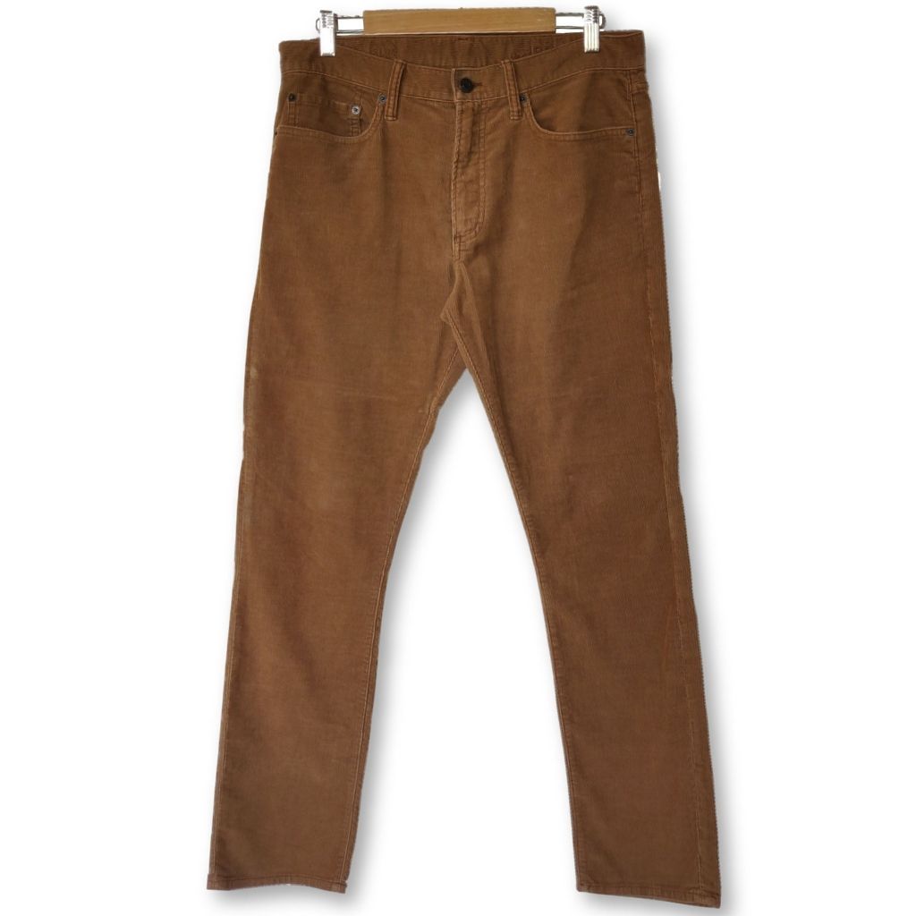 Brown Corduroy Slim Fit Pants: Varun Dhawan